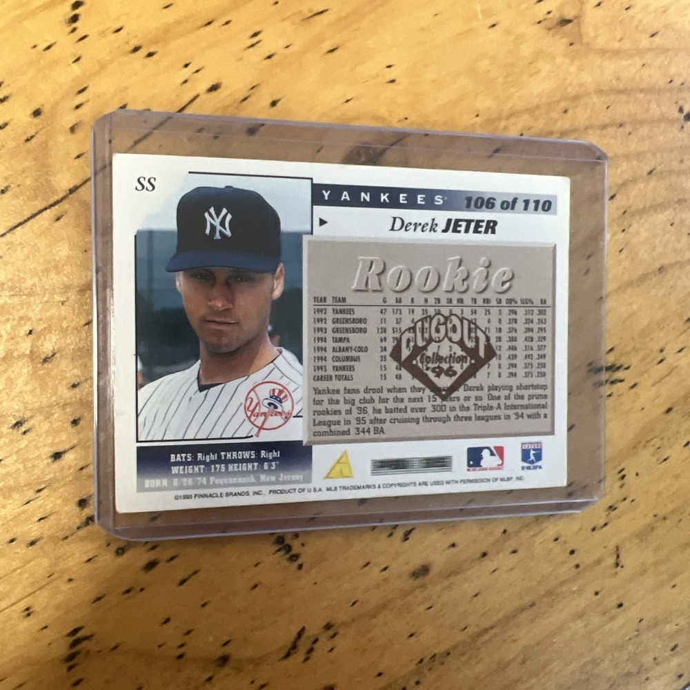DEREK JETER RC Score RARE INSERT ROOKIE CARD‎ $$ Foil Dugout Collection YANKEES! - Picture 4 of 5